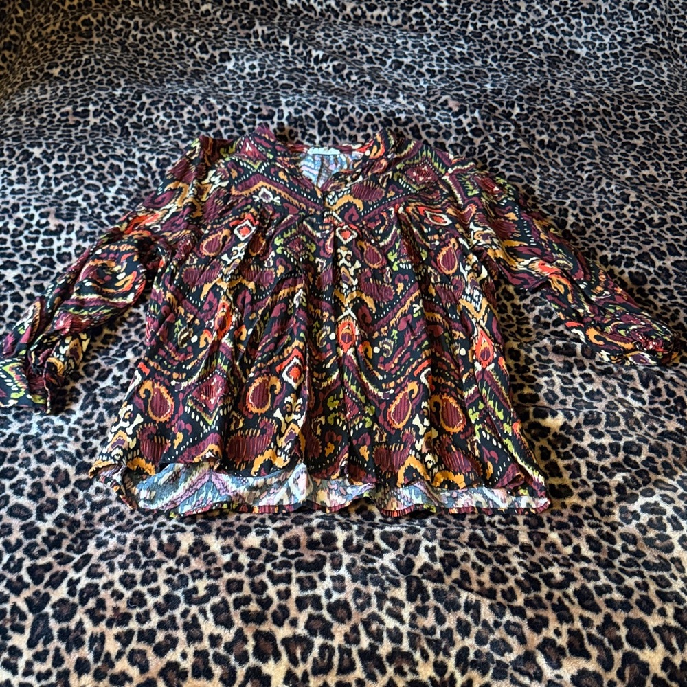 Multicolor Patterned Women's Top